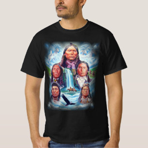 Berühmte Indianerchiefs Mens Black T-Shirt