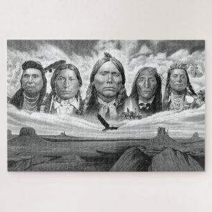 Berühmte indische Chiefs Indianer Horizontal