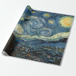 Berühmte Kunst, Starry Night, Van Gogh Geschenkpapier<br><div class="desc">Berühmter Kunstdruck, Starry Night von Vincent Van Gogh</div>