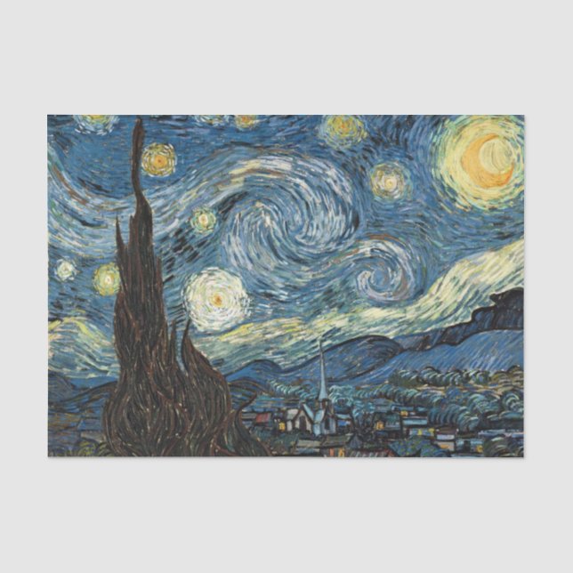 Berühmte Kunst, Starry Night, Van Gogh Seidenpapier (Vorderseite)