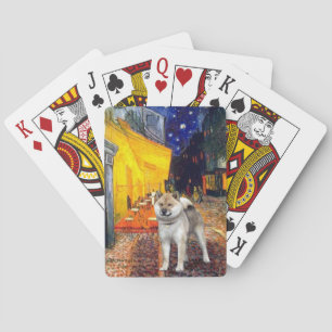 Berühmte Kunst - Terrasse Café - Shiba Inu Spielkarten