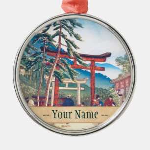 Berühmte Orte von Kyoto- - FushimiInari Landschaf Silbernes Ornament