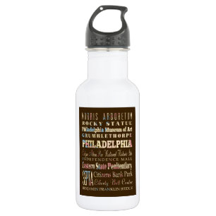 Berühmte Orte von Philadelphia, Pennsylvania Trinkflasche