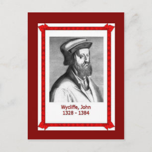 Berühmte Personen,John wycliffe, 1328-1384 Postkarte