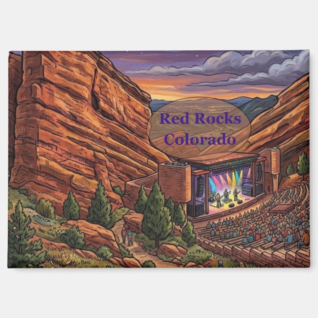 Berühmte Red Rocks Magnet (Vorderseite)
