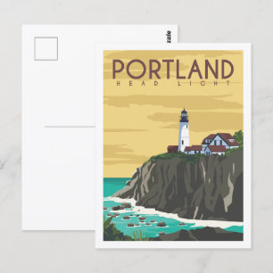 Berühmte Reiseziel-Illustration Portland Oregon Postkarte