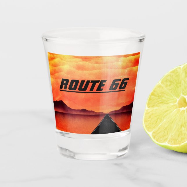 Berühmte Route 66 Schnapsglas (Vorderseite)