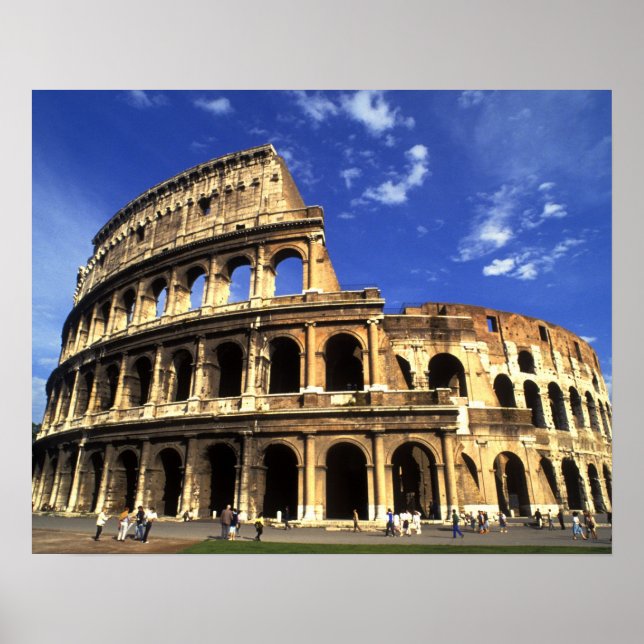 Berühmte Ruinen des Kolosseums in Rom, Italien Poster (Vorne)