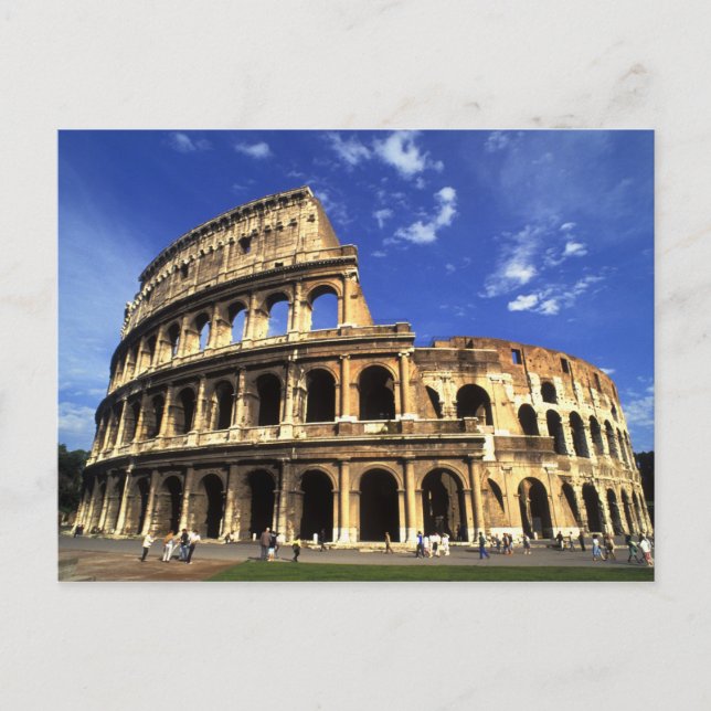 Berühmte Ruinen des Kolosseums in Rom, Italien Postkarte (Vorderseite)