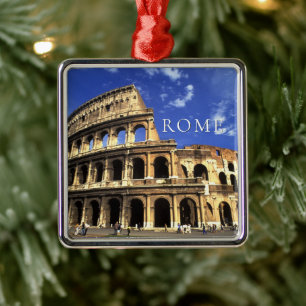 Berühmte Ruinen des Kolosseums Rom Italien Ornament Aus Metall