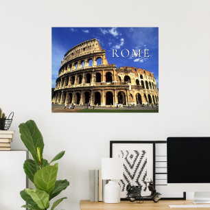 Berühmte Ruinen des Kolosseums Rom Italien Poster