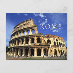 Berühmte Ruinen des Kolosseums   Rom Italien Postkarte