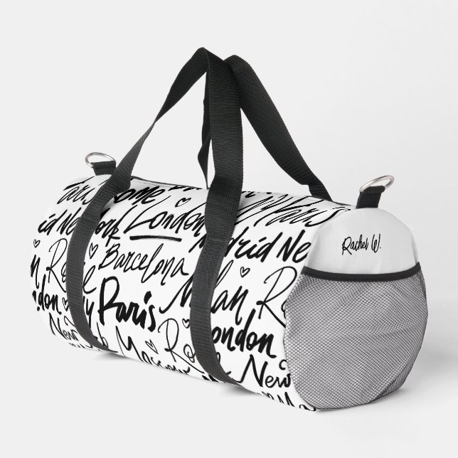 Berühmte Städte der Welt Personalisiert Duffle Bag (Rechte Ecke)