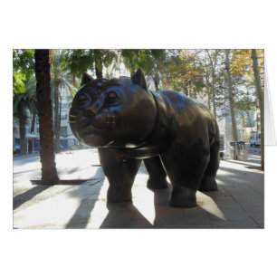 Berühmte Statue Barcelonas auf Las Ramblas