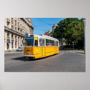 Berühmte Straßenbahn zwei in Budapest, Ungarn Poster