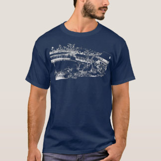 Berühmte Vintage-Fine-Art-Kameido-Schnee von Hiros T-Shirt