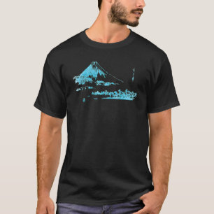 Berühmte Vintage-Fine-Art-Mount-Fuji-Erhebung-hint T-Shirt