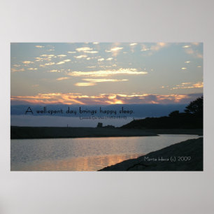 Berühmte Wörter: Schlaf - Carmel Sonnenuntergang - Poster