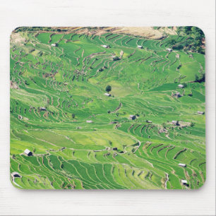 Berühmte Yuanyang-Reisterrassen - Yunnan, China Mousepad