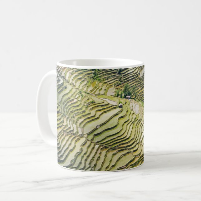 Berühmte Yuanyang Rice Terraces - Yunnan, China Kaffeetasse (Vorderseite Links)