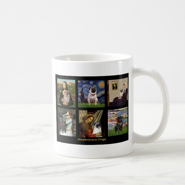 Berühmter Art Mops Composite #1 Kaffeetasse (Rechts)