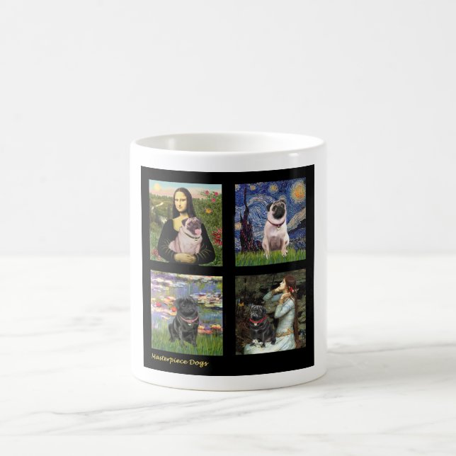 Berühmter Art Mops Composite #1 Kaffeetasse (Mittel)