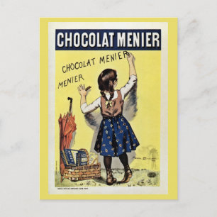 Berühmter Chocolat Menier Vintage Plakat Postkarte