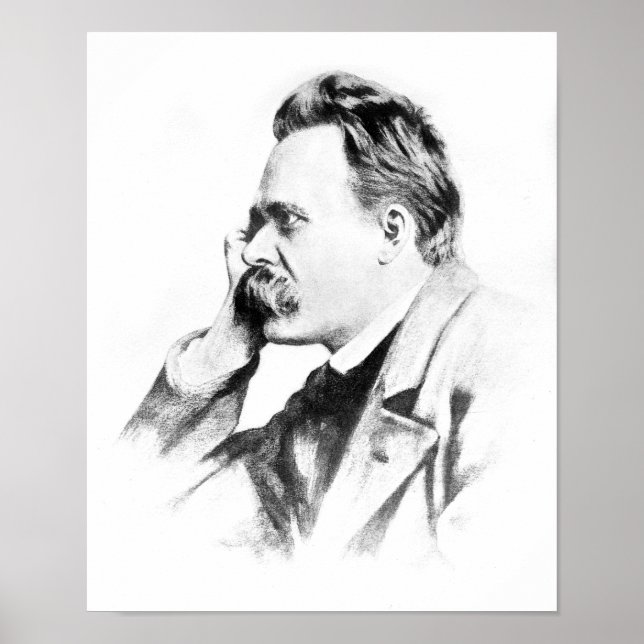 berühmter Denker: Friedrich Nietzsche Poster (Vorne)