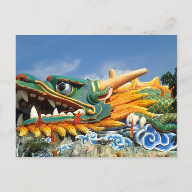 Berühmter Drache auf Haw Par Villa in Singapur Asi Postkarte (Vorderseite)