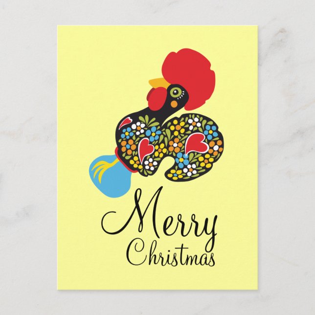 Berühmter Hahn Barcelos Nr 06 froher Weihnachten (Vorderseite)