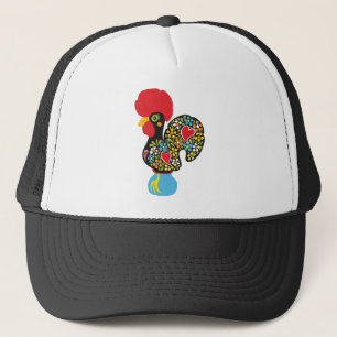 Berühmter Hahn von Barcelos Nr 06 Truckerkappe