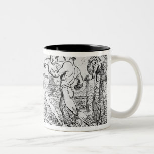 Berühmter Kampf zwischen R.Humphreys und D. Zweifarbige Tasse
