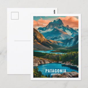 Berühmter Reiseort Patagonia Argentinien Postkarte