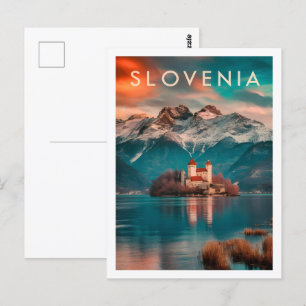 Berühmter Reiseort Sloweniens Postkarte