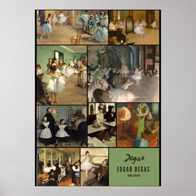 Berühmterer Impressionismus von Edgar Degas Poster (Vorne)