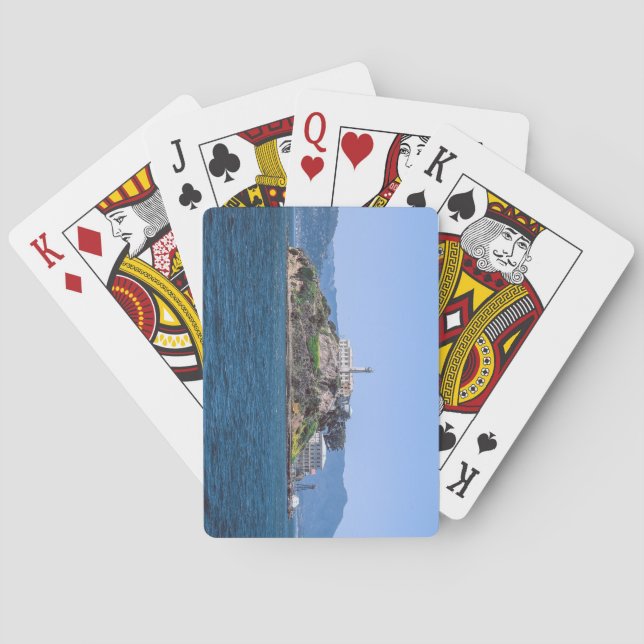Berühmtes Alcatraz-Gefängnis San Francisco Kalifor Spielkarten (Rückseite)
