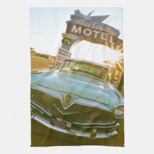 Berühmtes Blue Swallow Motel an der Route 66 Geschirrtuch