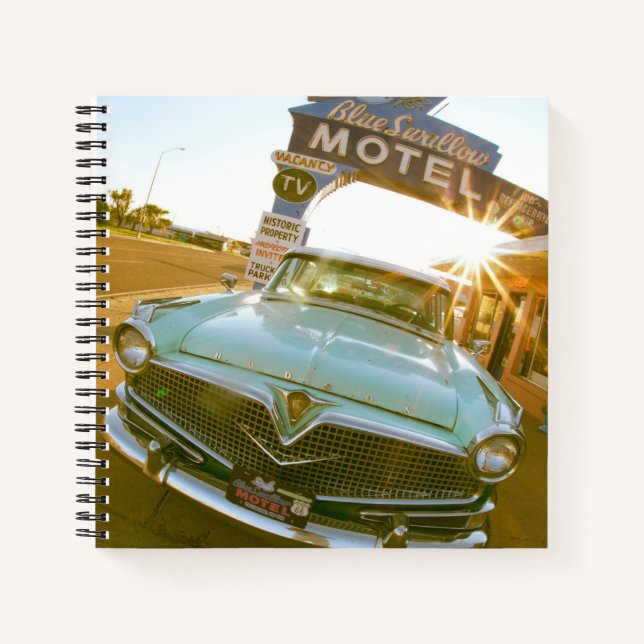 Berühmtes Blue Swallow Motel an der Route 66 Notizbuch (Vorderseite)