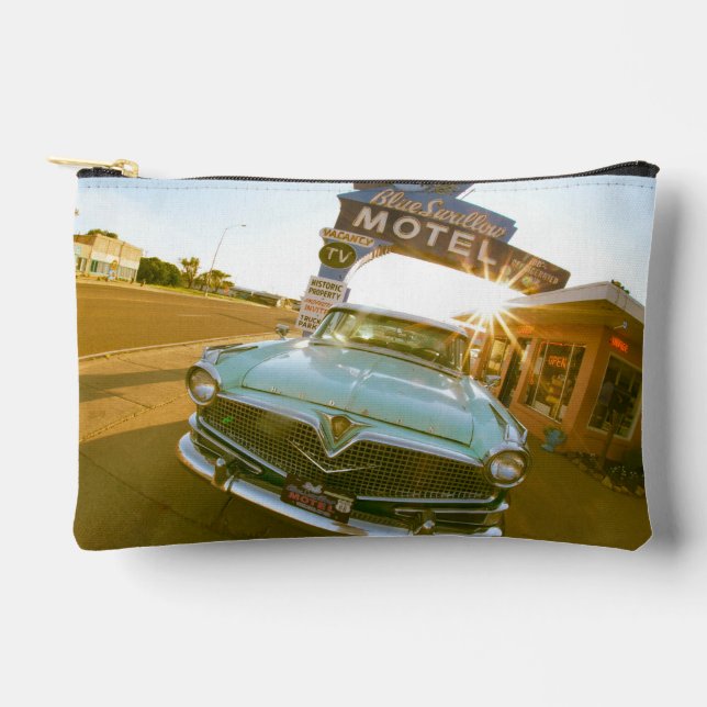 Berühmtes Blue Swallow Motel an der Route 66 Zubehörtasche (Vorderseite)