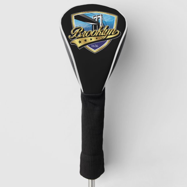 Berühmtes Brooklyn Logo mit Swoosh Design Golf Headcover (Vorderseite)