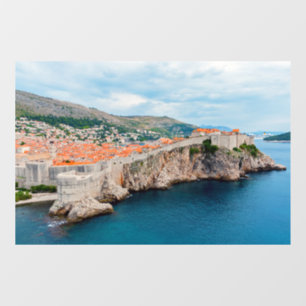 Berühmtes Dubrovnik Altstadt Dächer & Mauern - Kro Fensteraufkleber