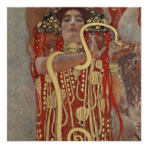 Berühmtes Gemälde Hygieia von Gustav Klimt. Poster