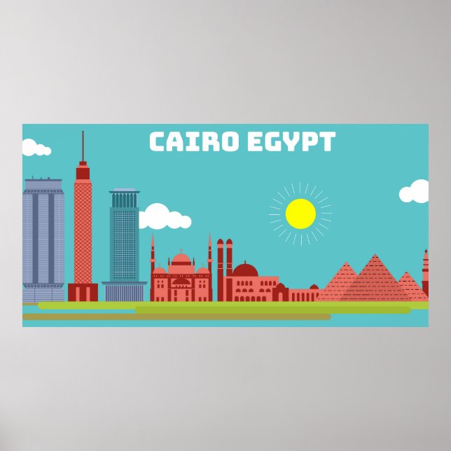 Berühmtes Kairo Ägypten Poster (Vorne)