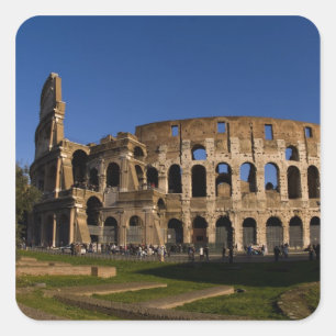 Berühmtes Kolosseum in Rom Italien Wahrzeichen 2 Quadratischer Aufkleber