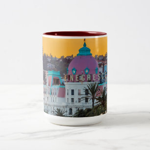 Berühmtes Luxushotel Hotel Negresco in Nizza Frank Zweifarbige Tasse