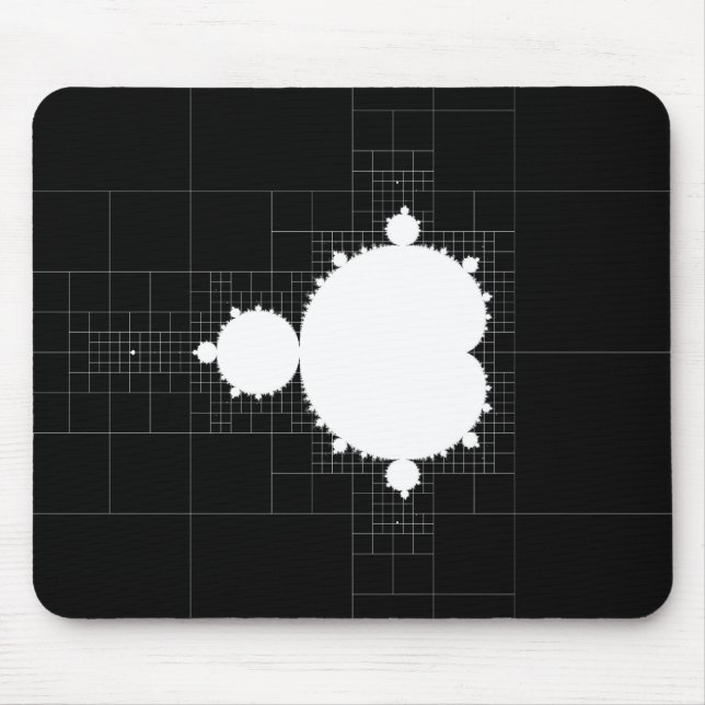 Berühmtes Mandelbrot Fraktal Set White Mousepad (Vorne)