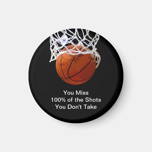 Berühmtes Motivierend Zitat Basketball Magnet (Vorne)