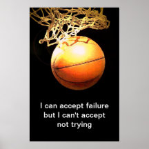 Berühmtes Motivierend Zitat Basketball Print