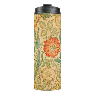 Berühmtes Muster von William Morris Pink and Rose Thermosbecher