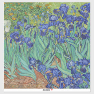 Berühmtes Ölbild Blaue Schwertlilien von Van Gogh Aufkleber
